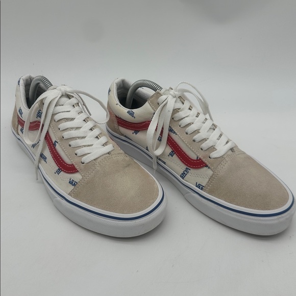 Vans Unisex Old Skool Cream White Low Top Sneakers Men Size 9.5 Womens Size 11.0 - Picture 6 of 14